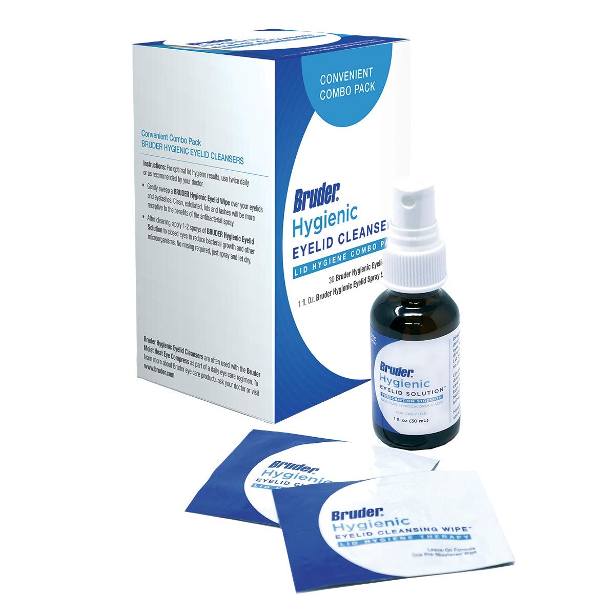 Bruder Hygienic Eyelid Cleansers wipes close-up for gentle daily eyelid care
