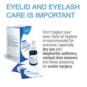 Bruder wipes in-use scene showing rinse-free daily eyelid cleansing