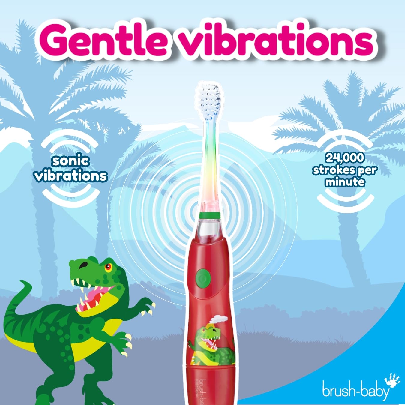 AAA battery included for KidzSonic toothbrush