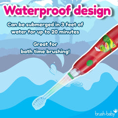 Dual bristle heads for KidzSonic Dinosaur toothbrush