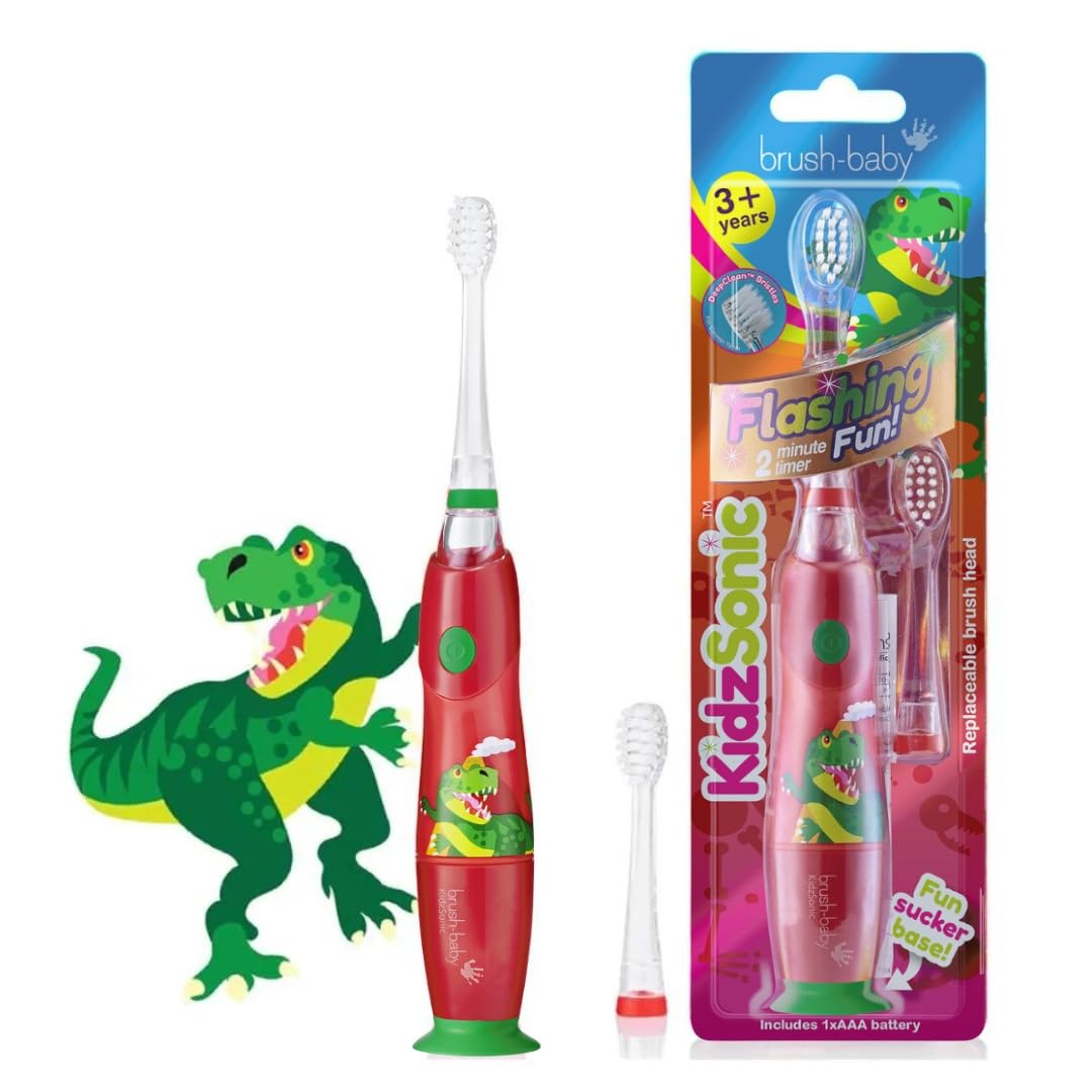 KidzSonic Dinosaur kids electric toothbrush front view