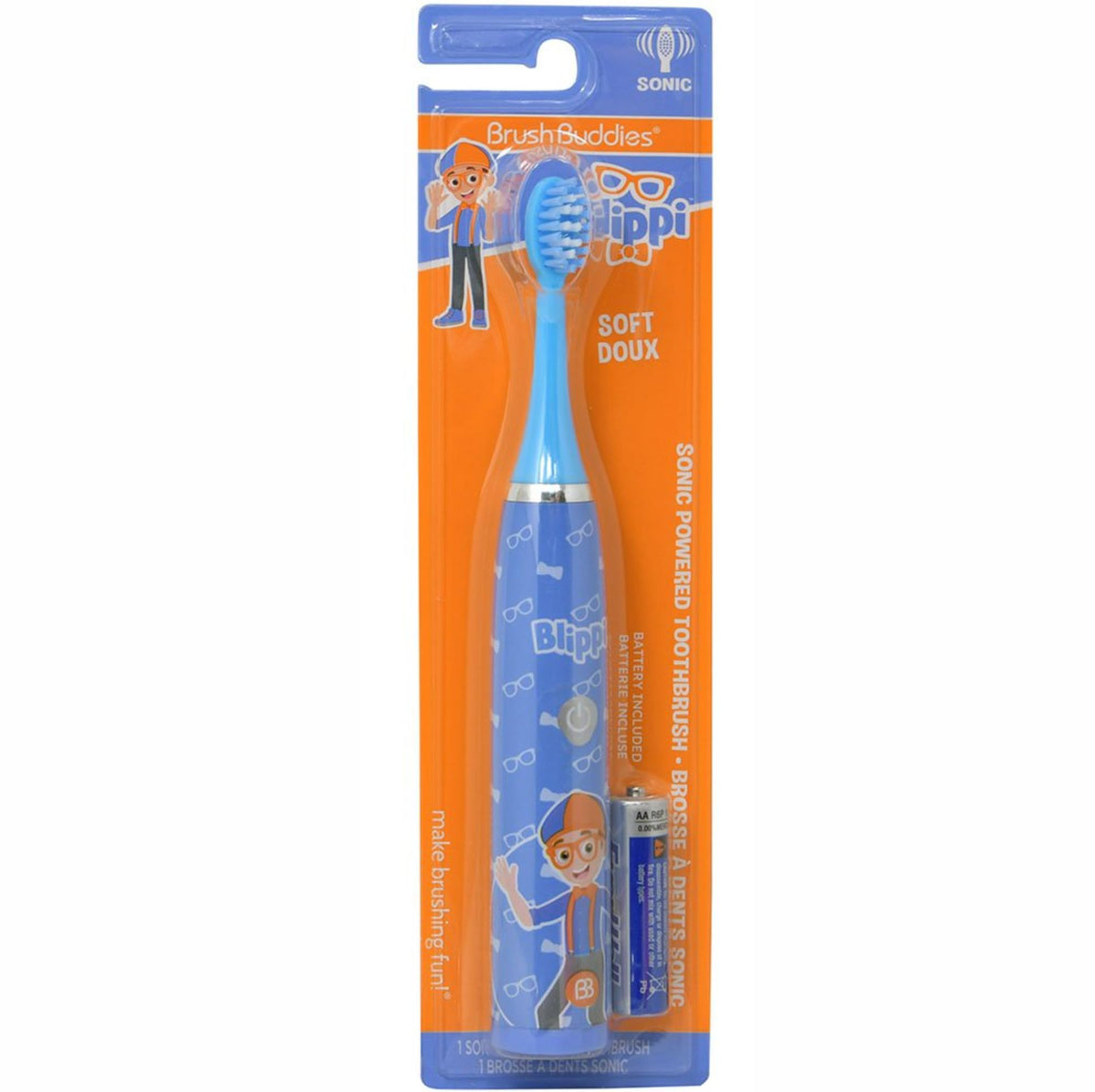 Brush Buddies Blippi kids electric toothbrush with soft bristles