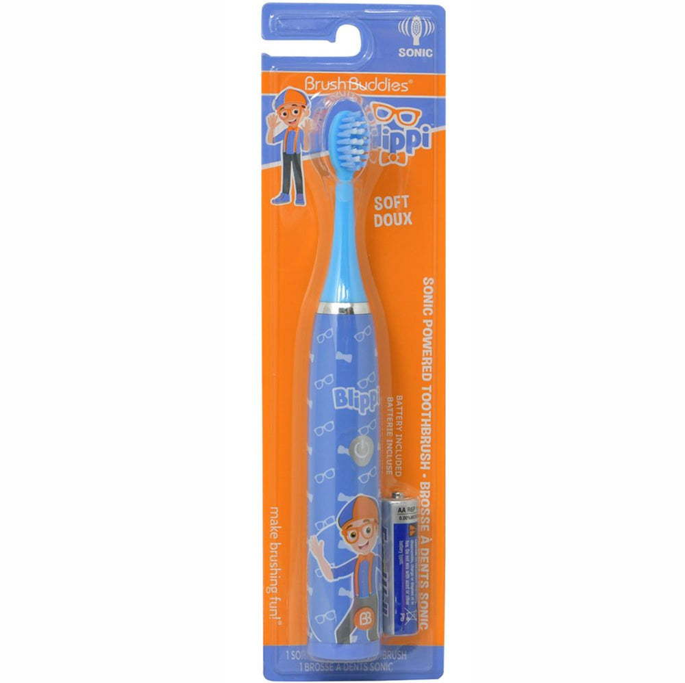 Toothbrush head reaching tight spaces in a child's mouth