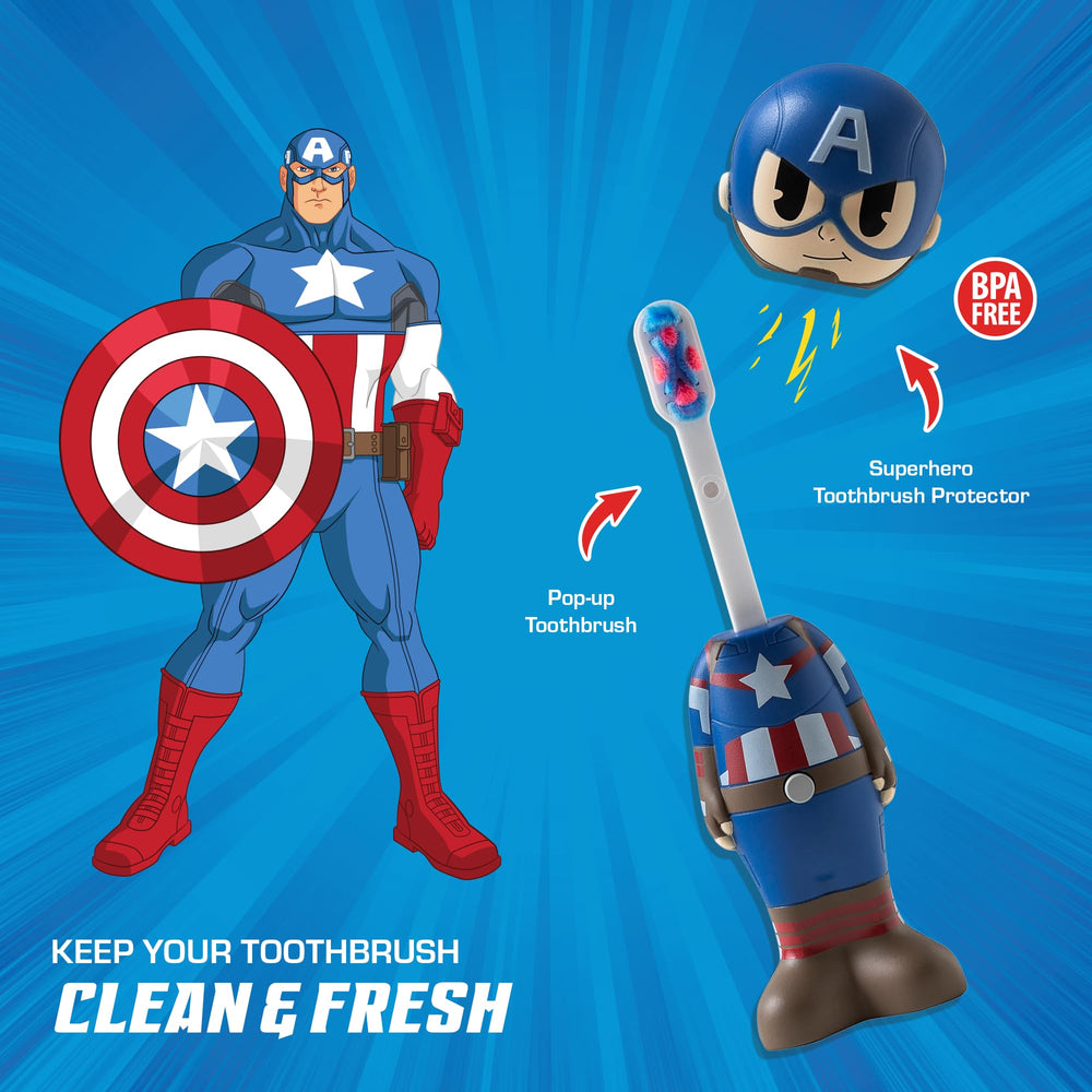 Captain America kids toothbrush back view