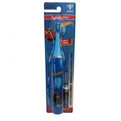 Kids ages 3+ holding Hot Wheels toothbrush