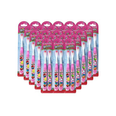 Packaging view of the Brush Buddies Shopkins toothbrush set