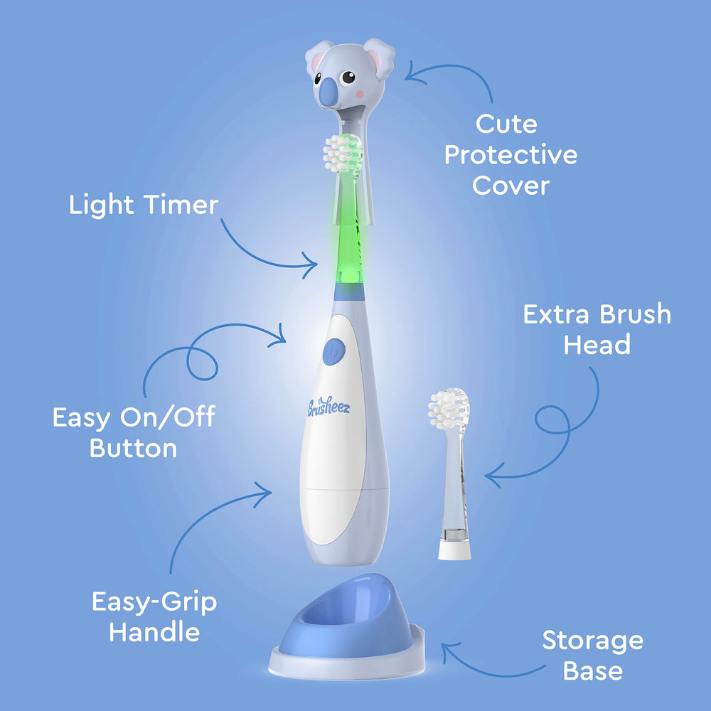 Includes extra brush head and storage stand