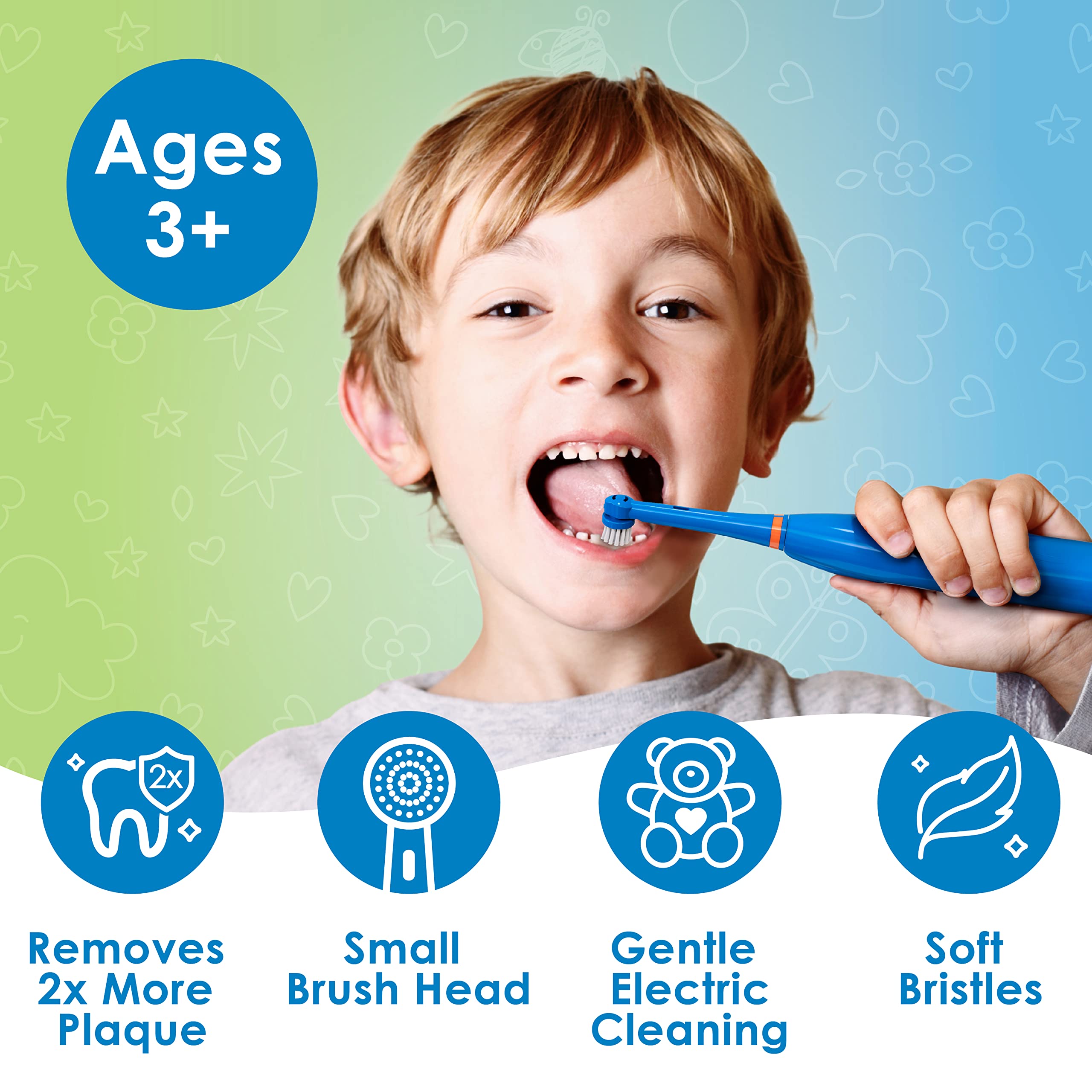 Replacement brush heads for Brusheez Kids Electric Toothbrush