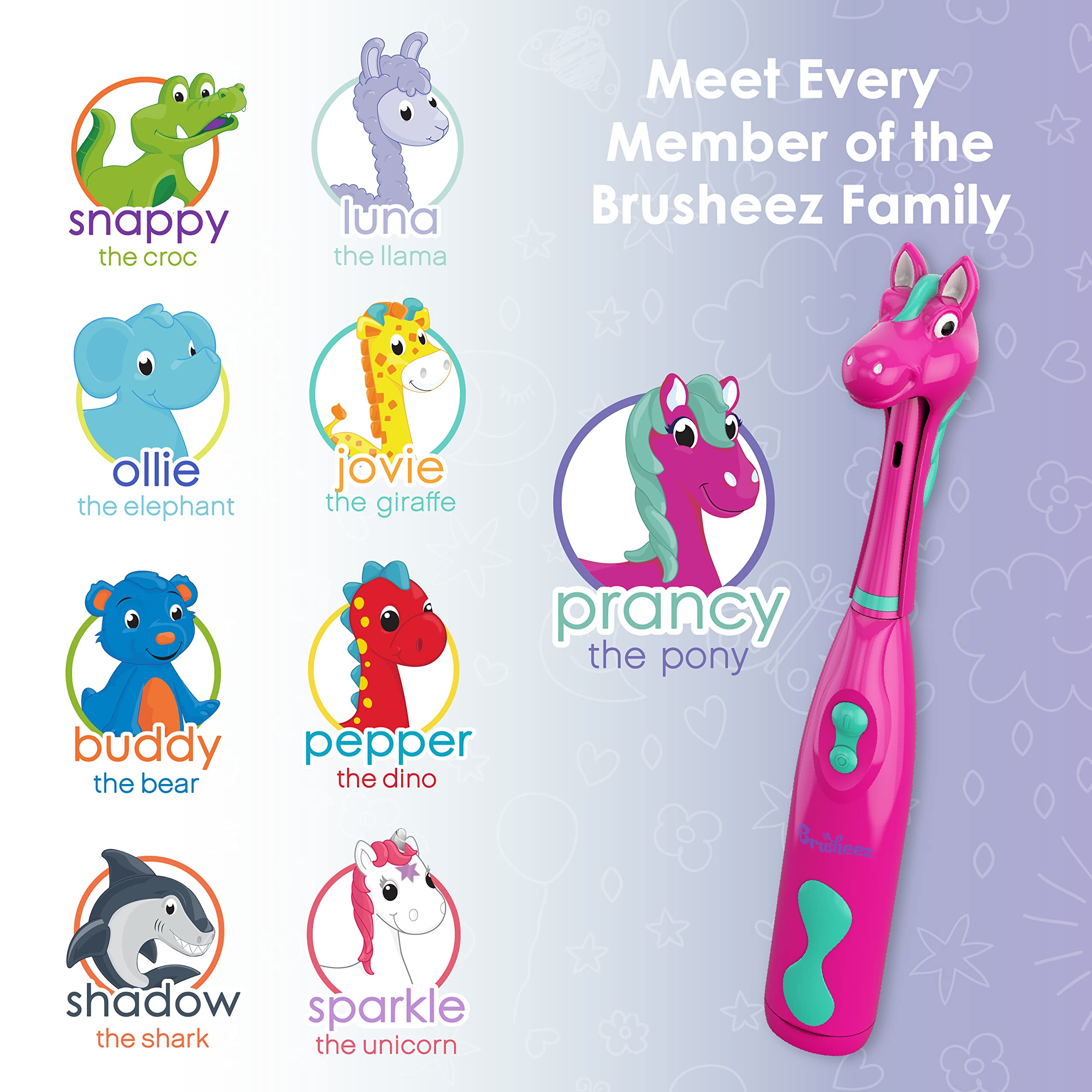 Box and warranty information for Brusheez Kids' Toothbrush