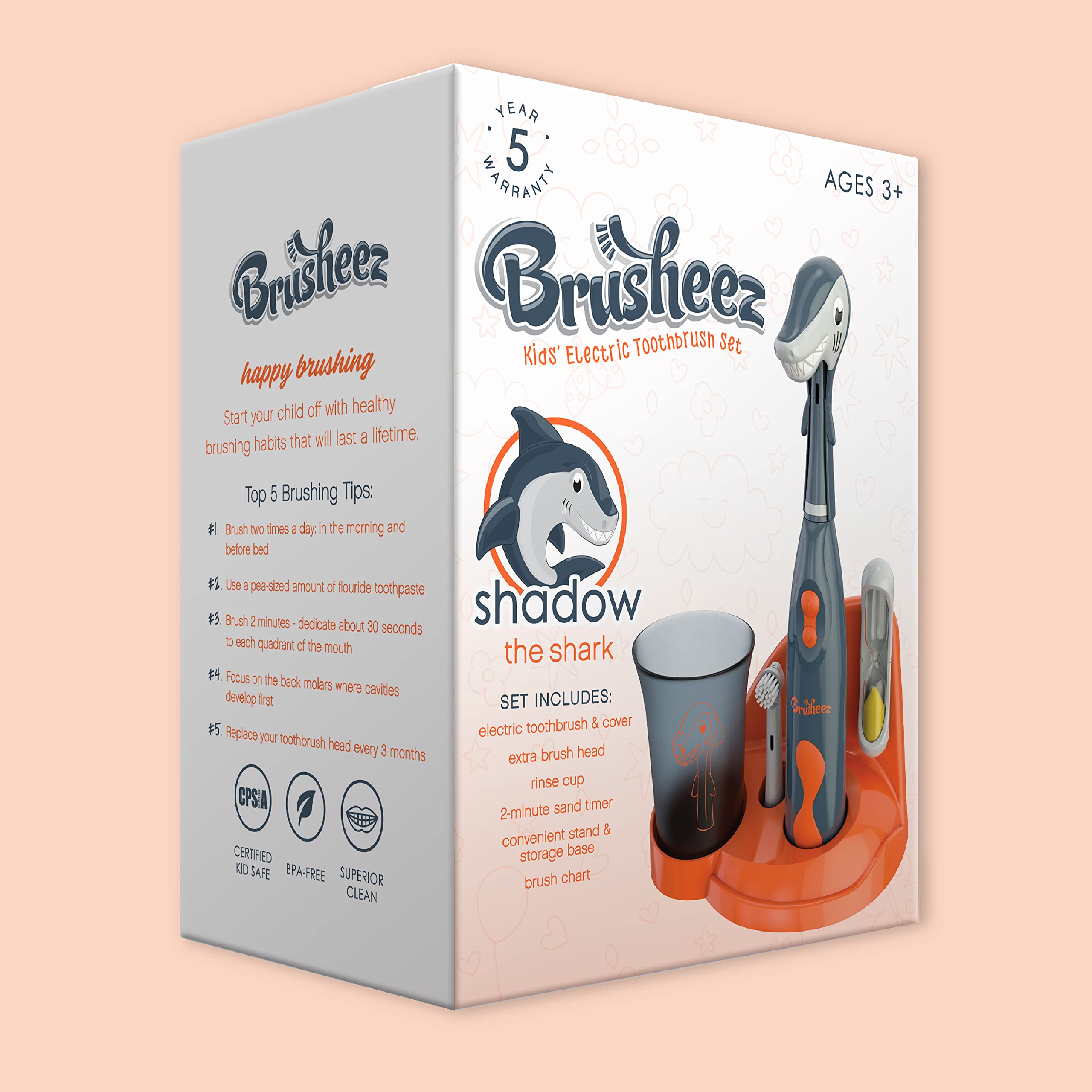 Brusheez Shadow the Shark 5-year warranty card