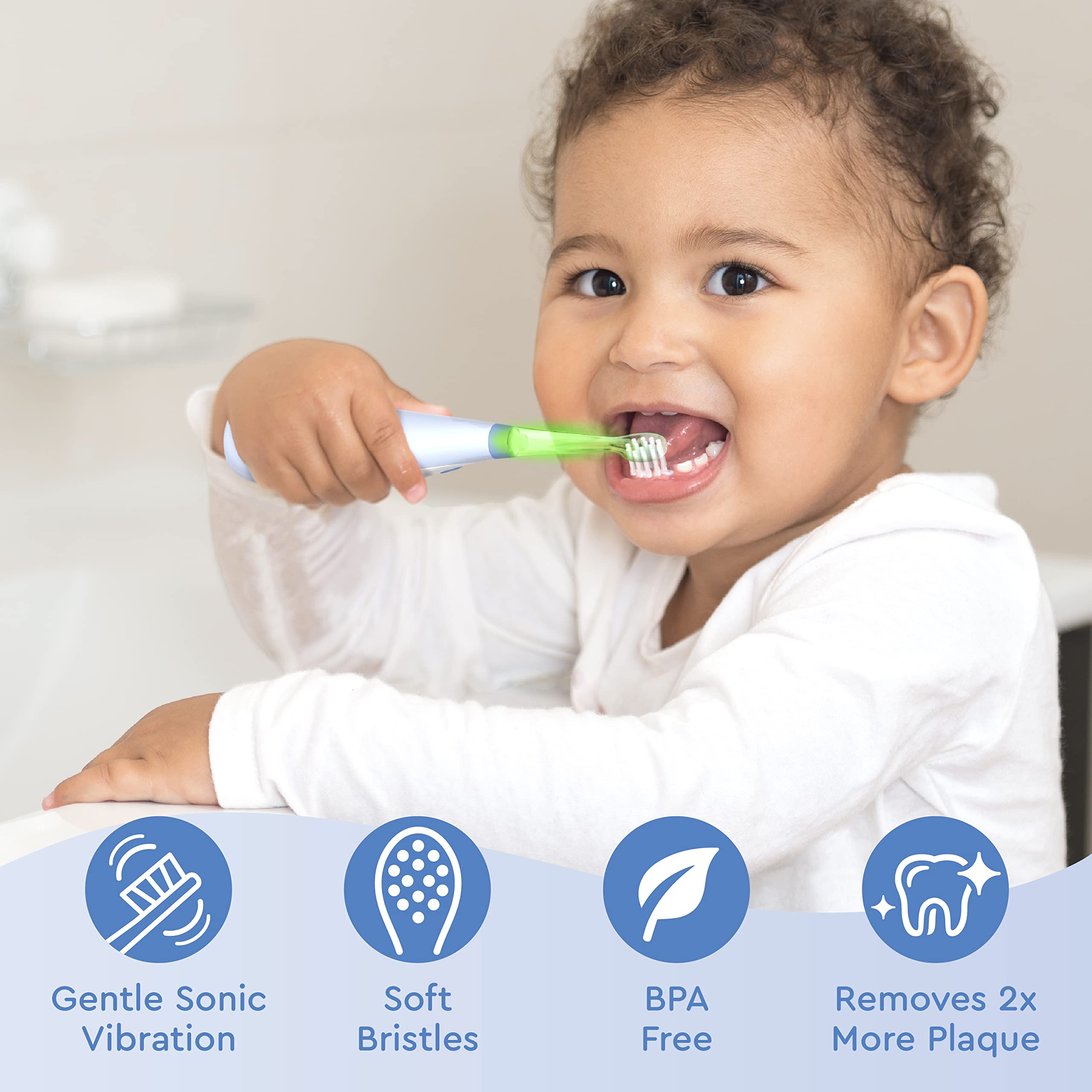 Close-up of the ultra-soft toddler-friendly bristles