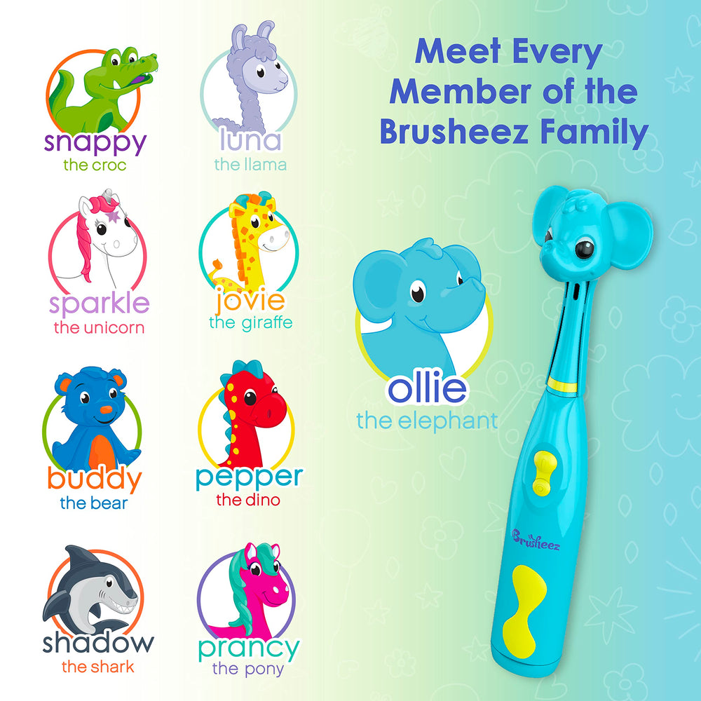 Storage base for Brusheez kids toothbrush set