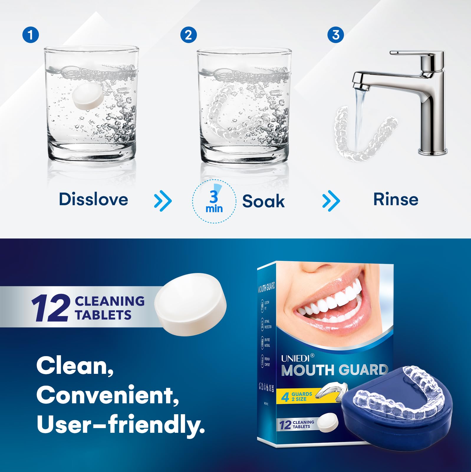 Bruxism protection mouth guard for clenching