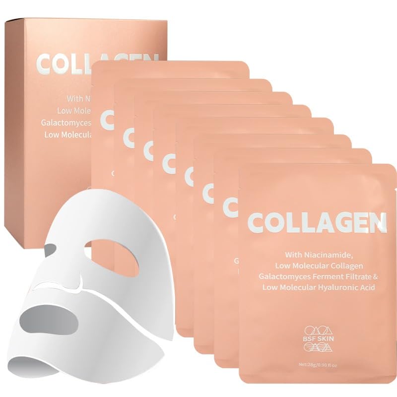 BSF SKIN Deep Collagen Hydrogel Mask packaging shown for overnight hydration