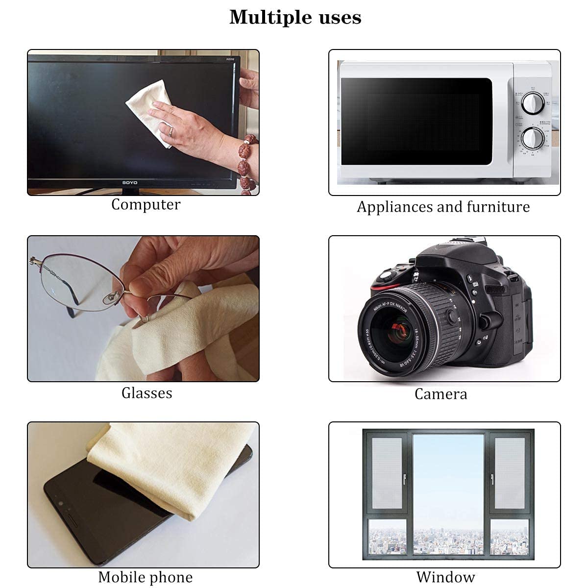 Cleaning cloth sized 16x12 inch for electronics and screens