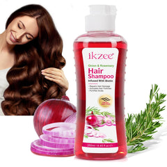 BSMKCL Onion Biotin Rosemary Shampoo bottle for daily use and shine.