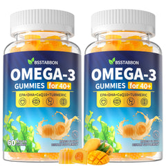 BSSTABBON Omega-3 Gummies bottle, 120-count, vegan algae-based EPA and DHA