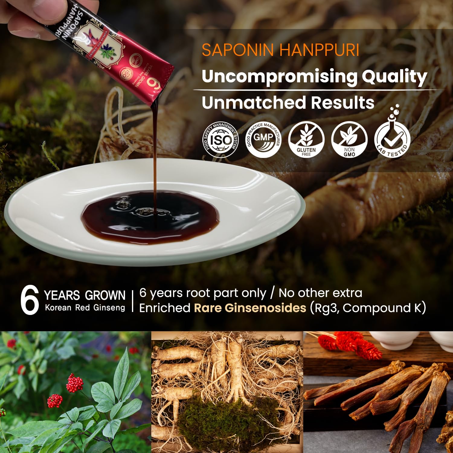Individual stick pouches for BTGIN Saponin Hanppuri ginseng