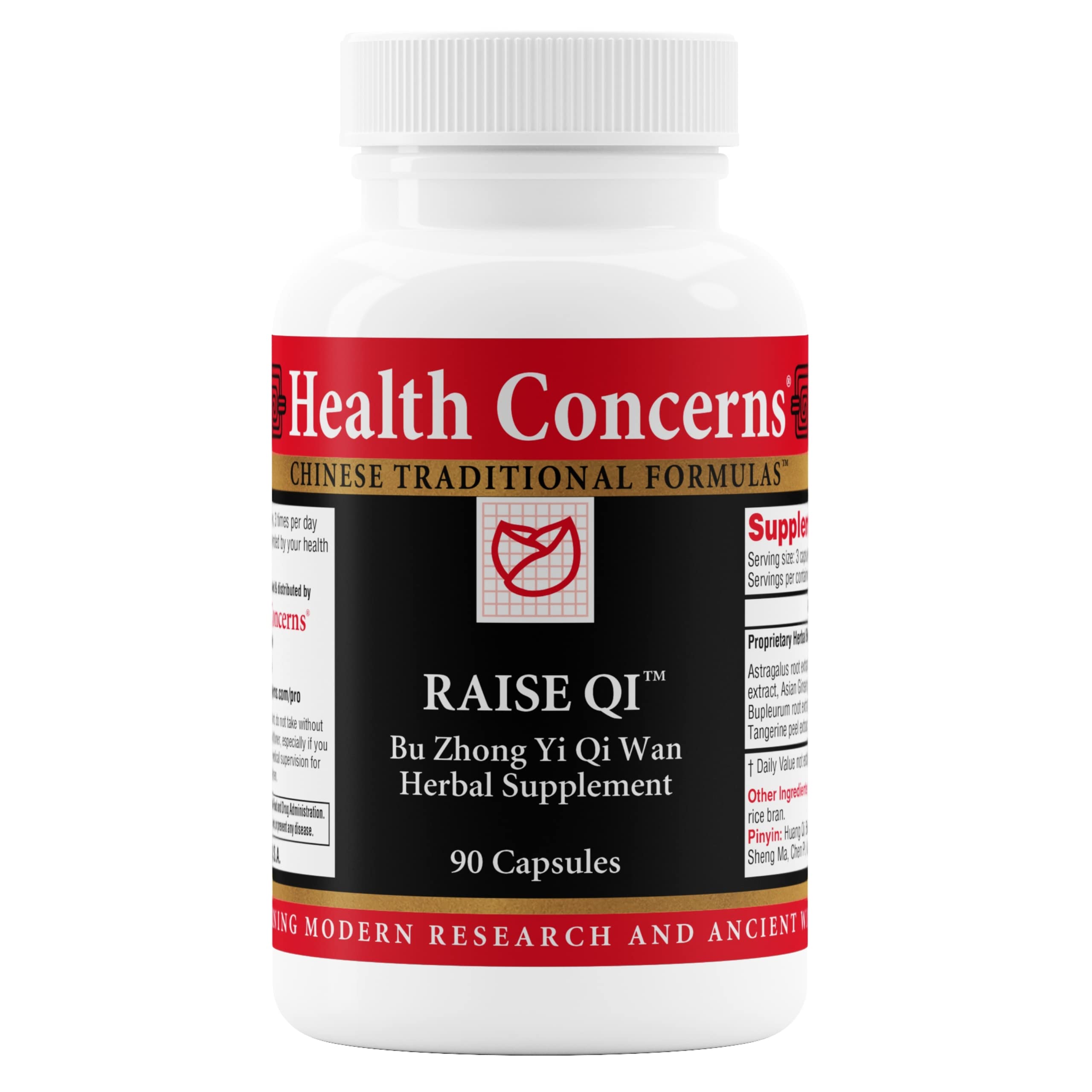 Bottle of Bu Zhong Yi Qi Wan 90 capsules