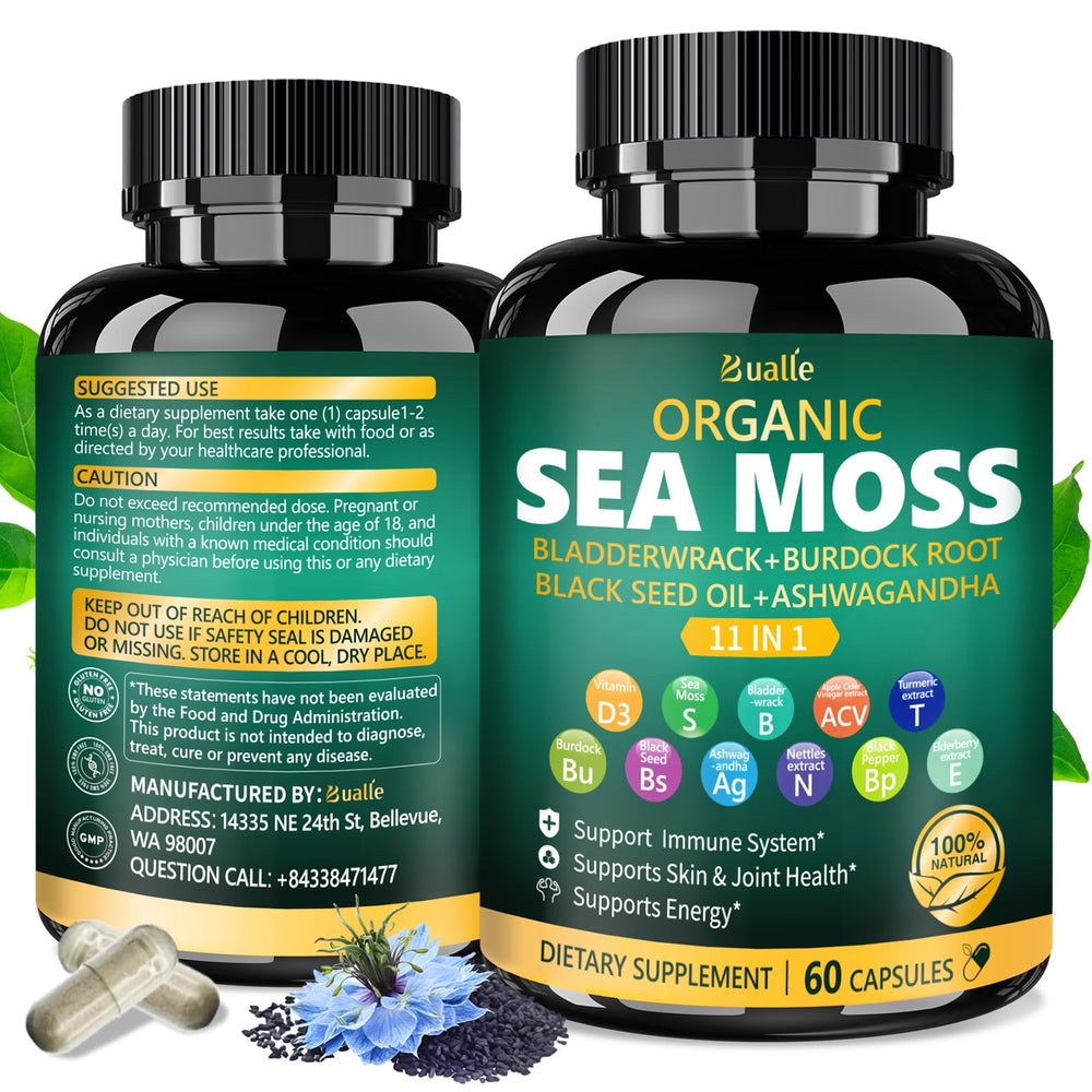 Herbal ingredients including Bladderwrack, Burdock Root and Ginger