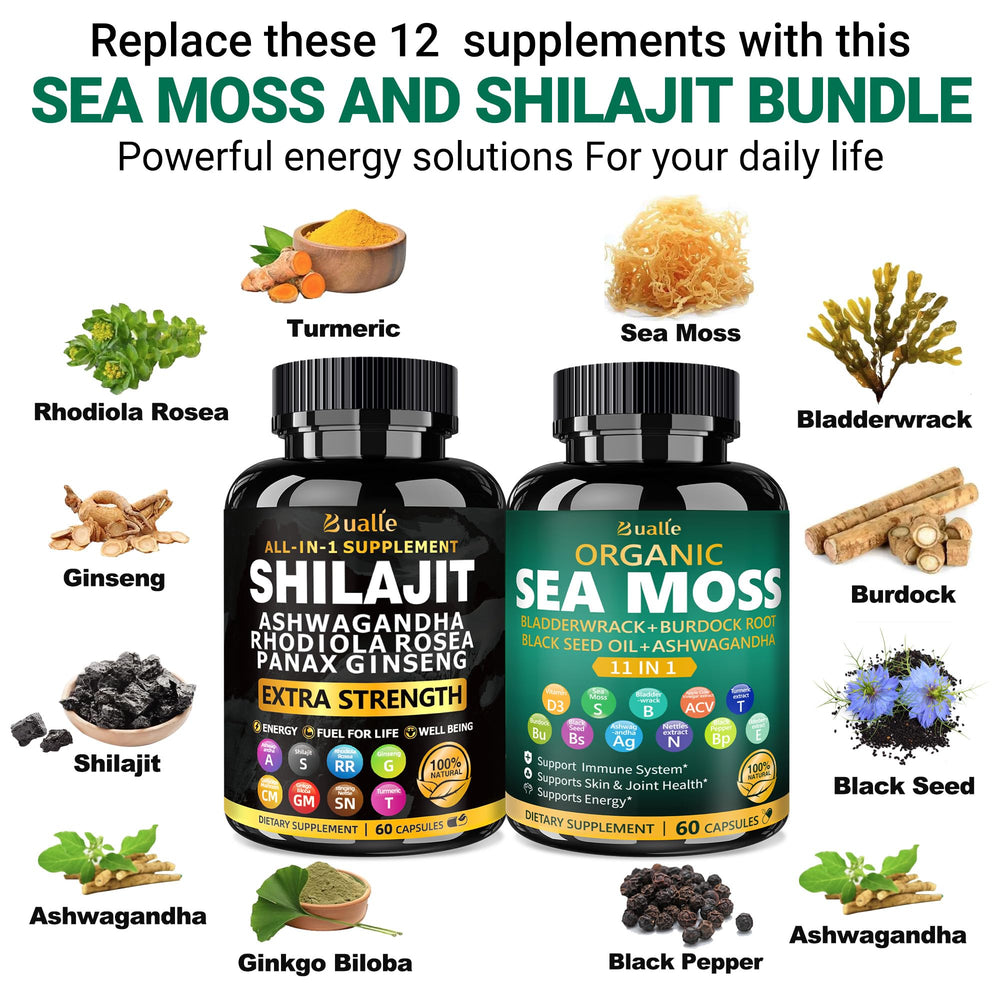 Organic sea moss blend with Irish sea moss ingredients