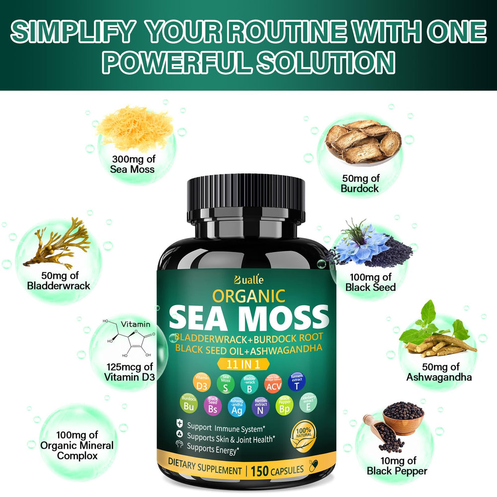 Bladderwrack and Sea Moss components