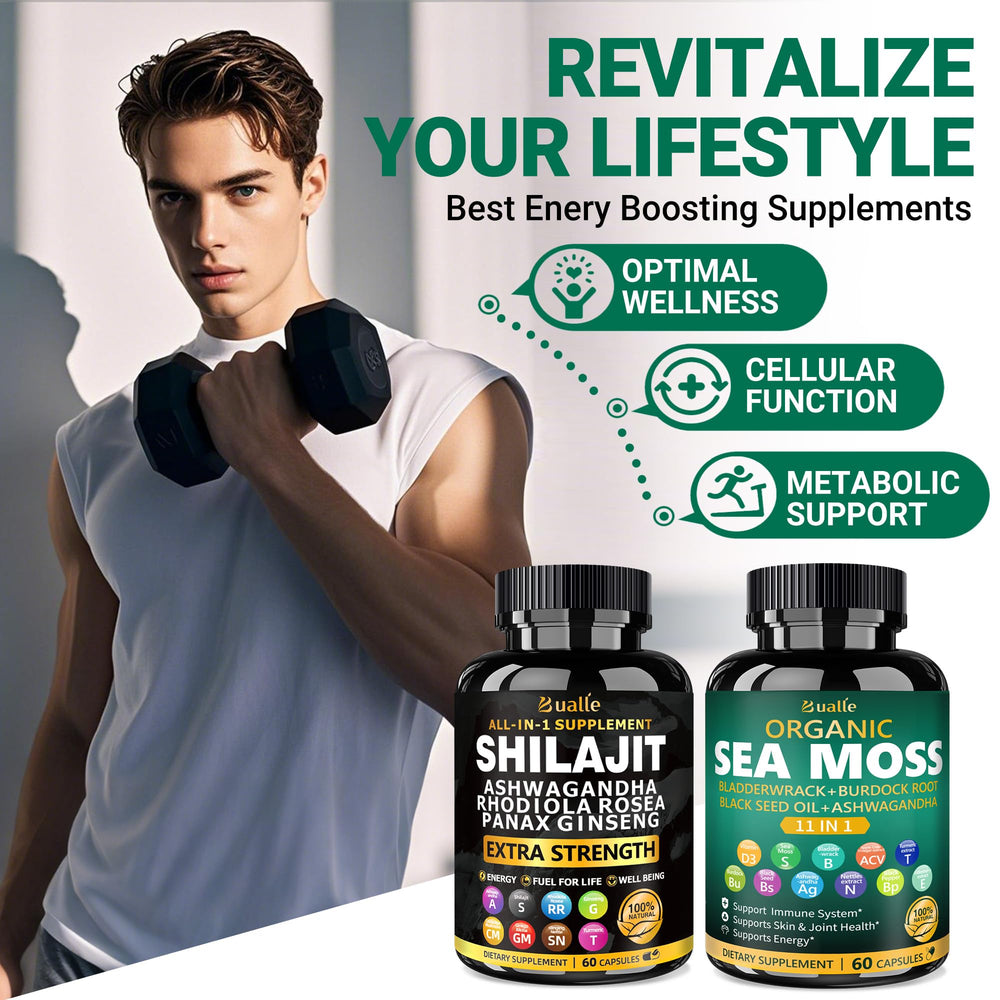 Bualle Shilajit capsules ready for energy-supporting daily routine