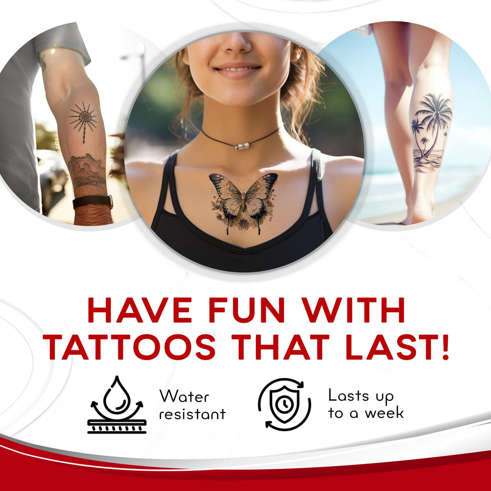 BubblePop! tattoo paper undergoing water resistance test shows durable color