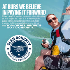 Charity donation graphic showing 10% of sales support to charity