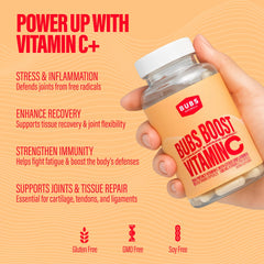 Graphic illustrating enhanced absorption of Vitamin C with bioflavonoids