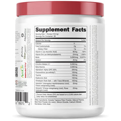 30 servings indicator on Bucked Up Babe tub