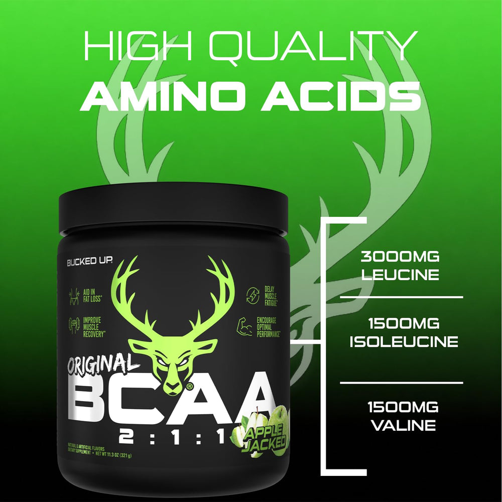 Athlete in gym using Bucked Up BCAA demonstrating workout fueling benefit