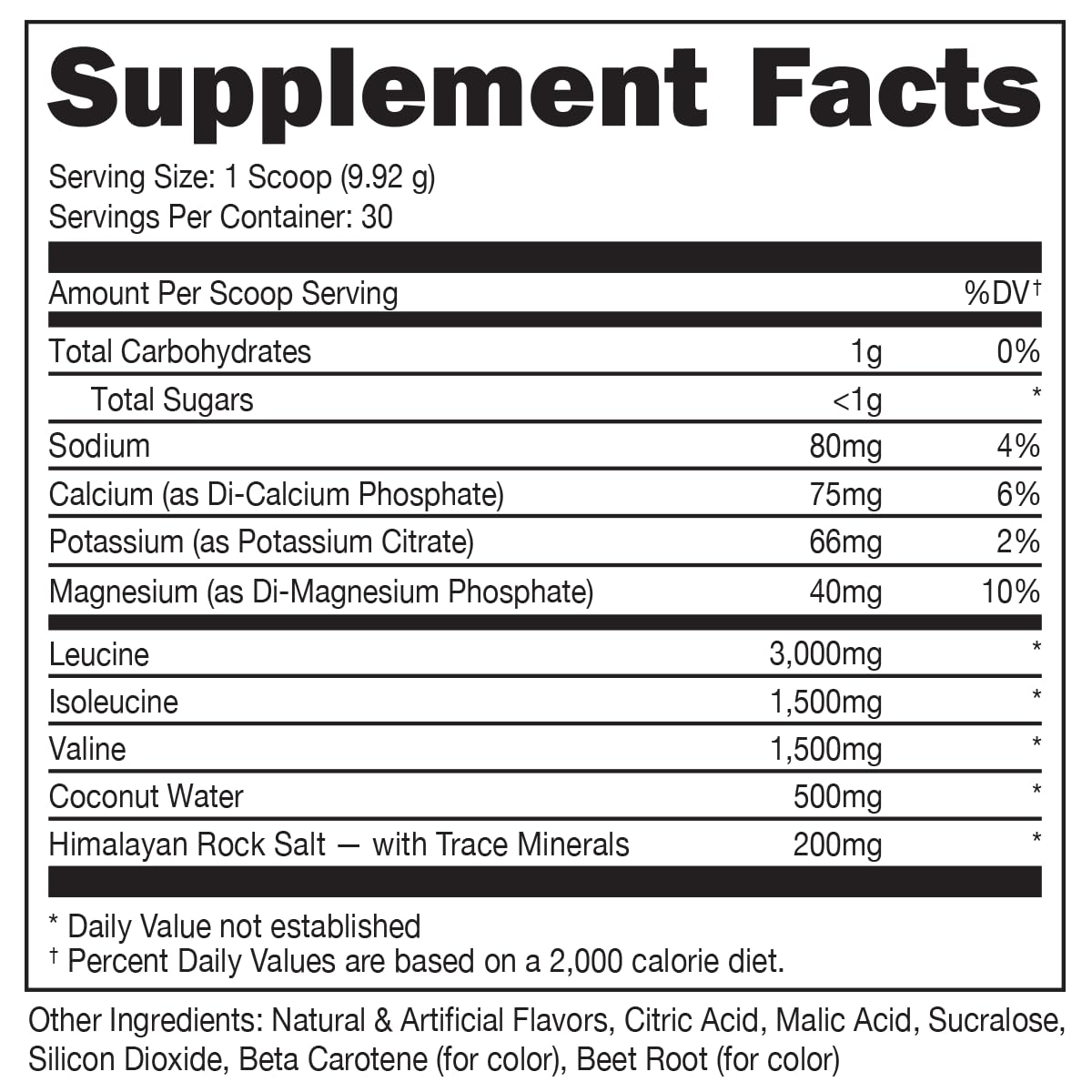 Bucked Up open tub with scoop highlighting easy serving and purity