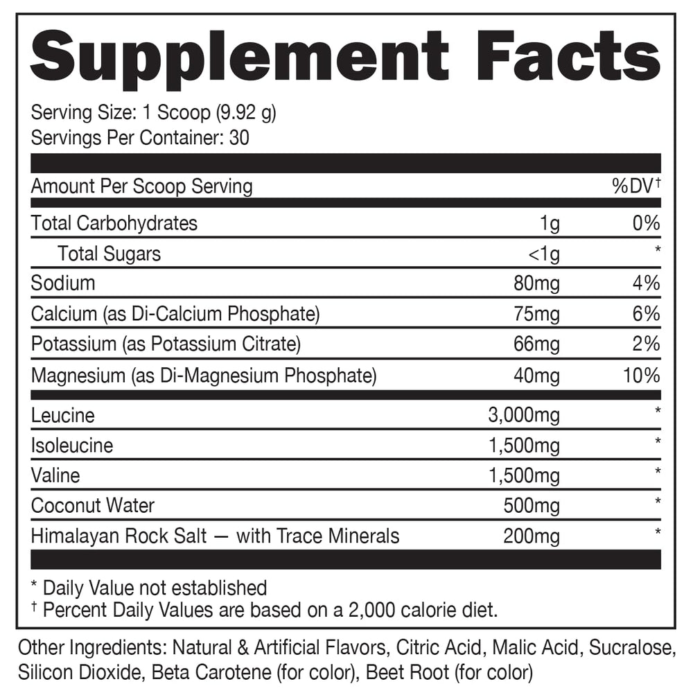 Bucked Up open tub with scoop highlighting easy serving and purity