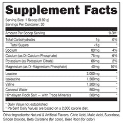 Bucked Up open tub with scoop highlighting easy serving and purity