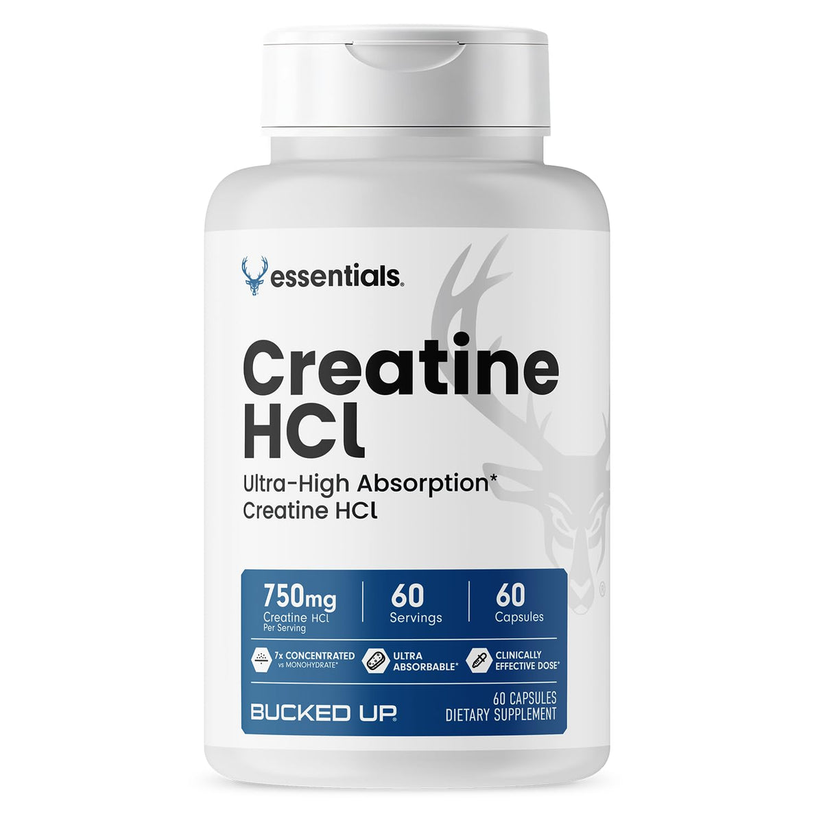 Bucked Up Creatine HCl 750mg bottle front view