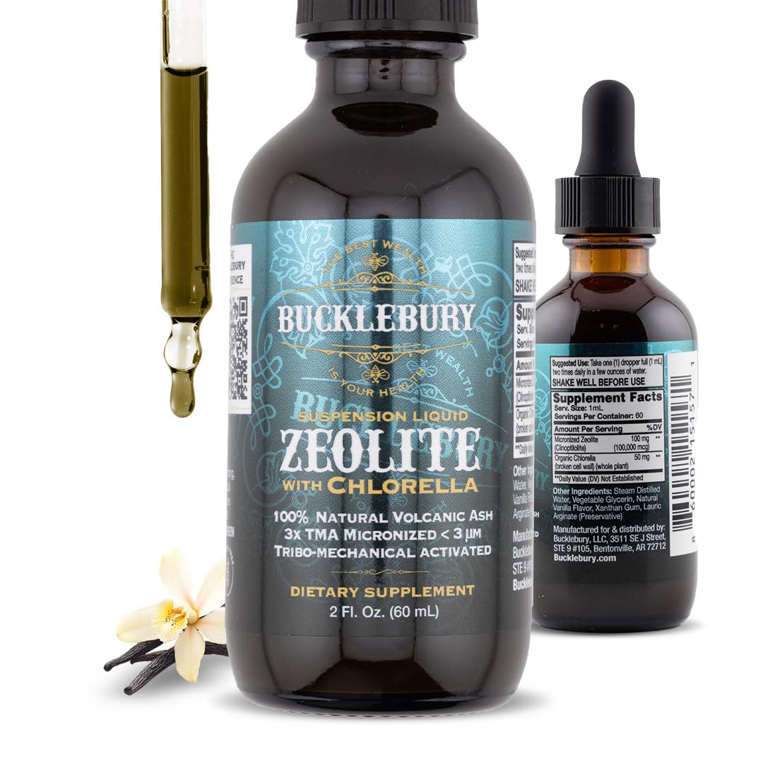 BUCKLEBURY Zeolite Liquid Suspension with Chlorella bottle on white background