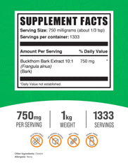 Container of Buckthorn Bark Extract Powder 750mg 1kg