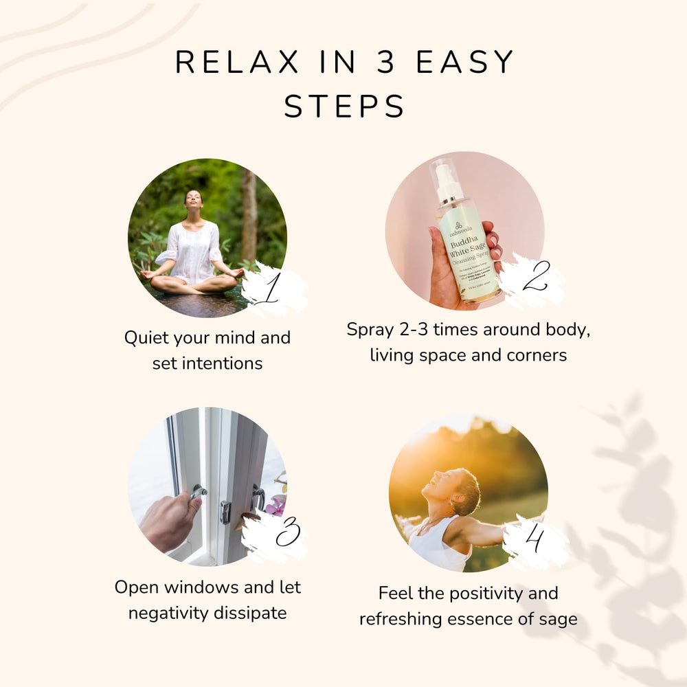 Gift-ready Buddha White Sage Spray packaging suitable as a thoughtful gift