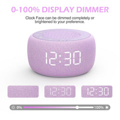 Buffbee sound machine bottom light purple glow creates calming ambience.