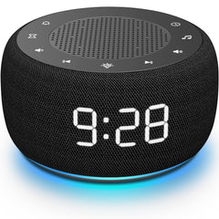 Buffbee sound machine front view for compact bedside setup promoting quieter nights