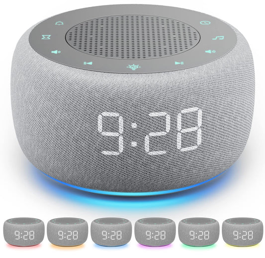 Buffbee sound machine front view with 5W drivers for immersive white noise sleep aid