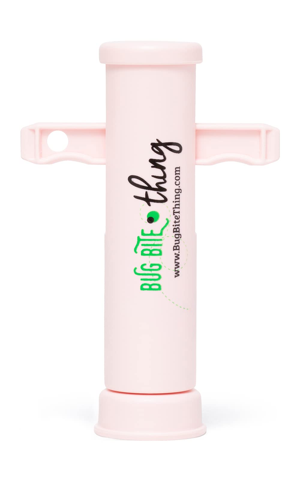 BUG BITE THING suction tool pink in hand for fast bite relief.