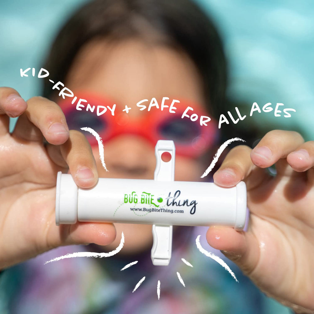 BUG BITE THING compact, reusable tool fits in pocket or bag for travel.