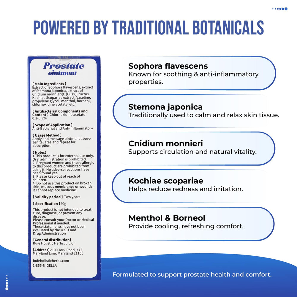 Infographic-style image highlighting a natural plant-based formula and non-greasy texture