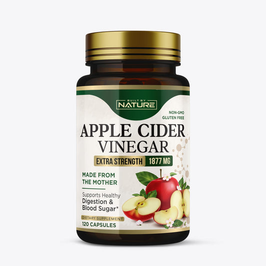 Bottle of Built by Nature Apple Cider Vinegar Capsules 120 count
