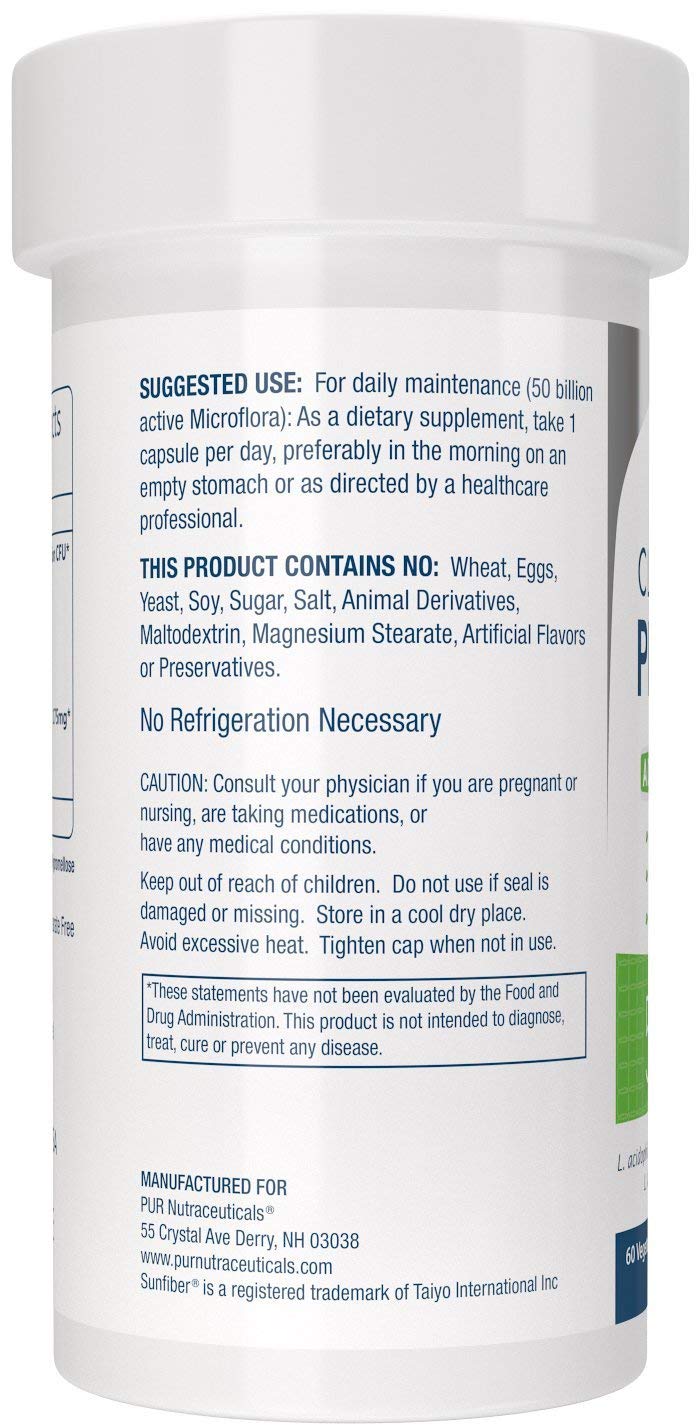 Built-in Sunfiber prebiotic in the probiotic capsule
