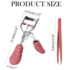 BuleVina slant-tip tweezer pink for precise shaping and easy lash separation.