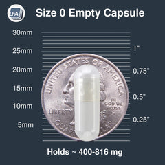 Bulk pack ready for capsule filling machines - size 0 empty capsules