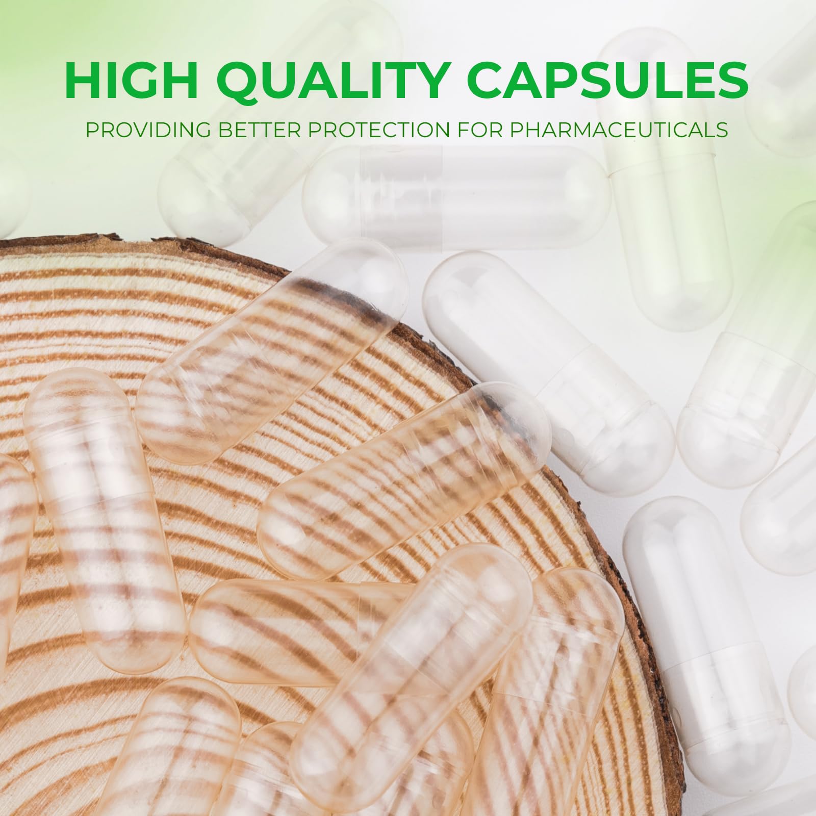Bulk packs of size 4 empty capsules
